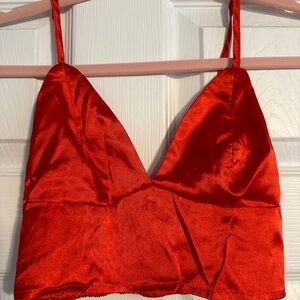 Red Satin SHEIN top